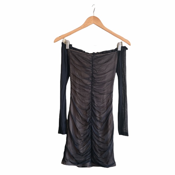 Fashion Nova Maura Mesh Dress - Black | Size: S - Picture 5 of 6